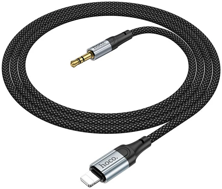 Hoco UPA26 Lightning naar 3.5mm Jack Audiokabel 1M Zwart afbeelding 4