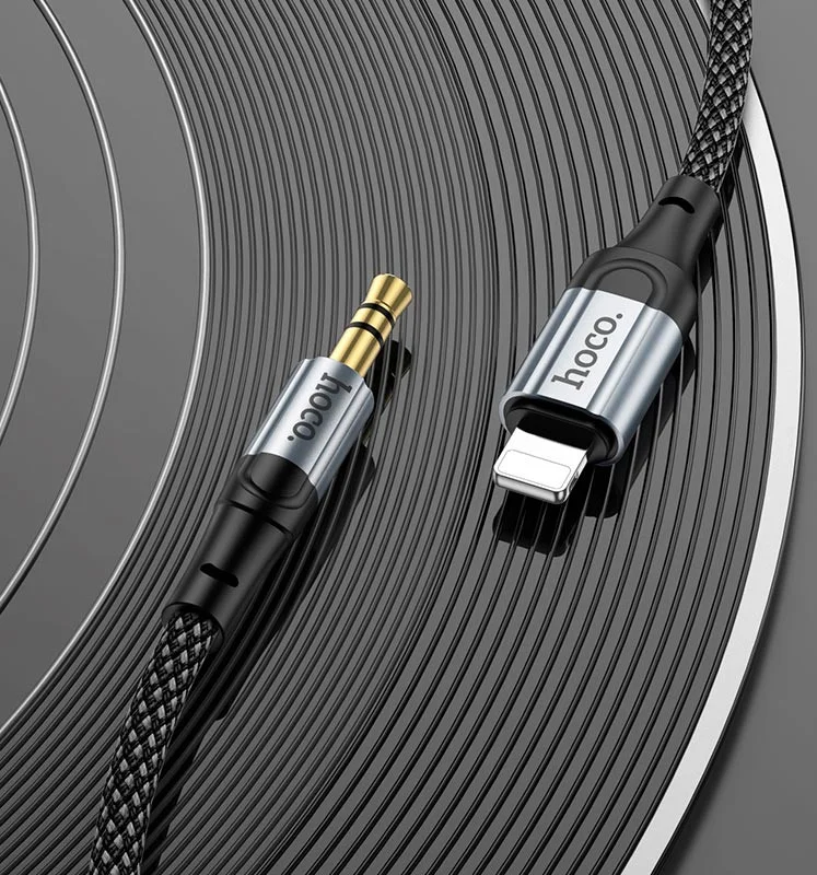 Hoco UPA26 Lightning naar 3.5mm Jack Audiokabel 1M Zwart afbeelding 5