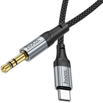 Hoco UPA26 USB-C naar 3.5mm Jack Audiokabel 1M Zwart