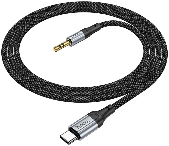 Hoco UPA26 USB-C naar 3.5mm Jack Audiokabel 1M Zwart afbeelding 4