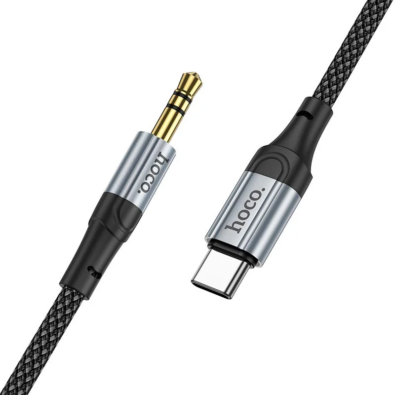 Hoco UPA26 USB-C naar 3.5mm Jack Audiokabel 1M Zwart afbeelding 5