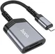 Hoco UA25 Apple Lightning Card Reader met SD/TF Kaartlezer Grijs afbeelding 1
