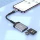 Hoco UA25 Apple Lightning Card Reader met SD/TF Kaartlezer Grijs afbeelding 3