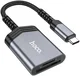 Hoco UA25 USB-C Card Reader met SD/TF Kaartlezer Grijs afbeelding 1