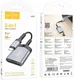 Hoco UA25 USB-C Card Reader met SD/TF Kaartlezer Grijs afbeelding 5