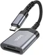 Hoco UA25 USB-C Card Reader met SD/TF Kaartlezer Grijs afbeelding 7
