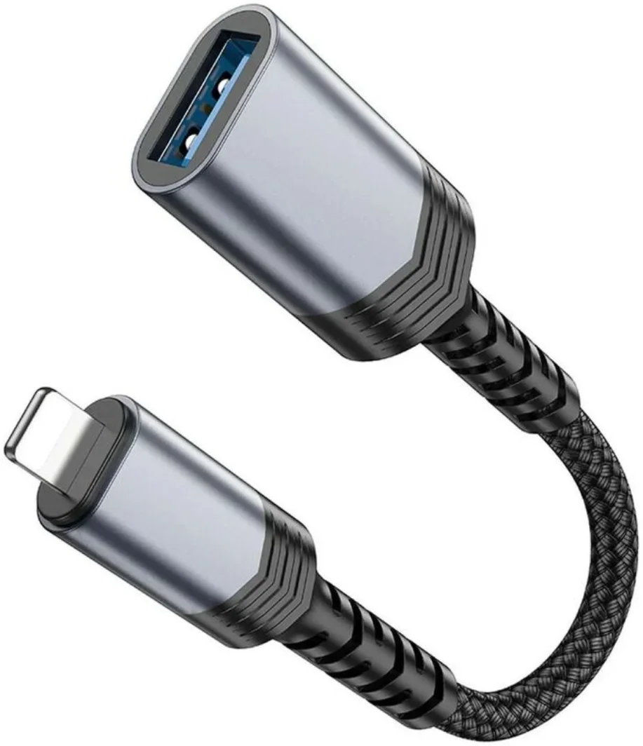 Hoco UA24 Apple Lightning naar USB-A Female USB2.0 Converter afbeelding 3
