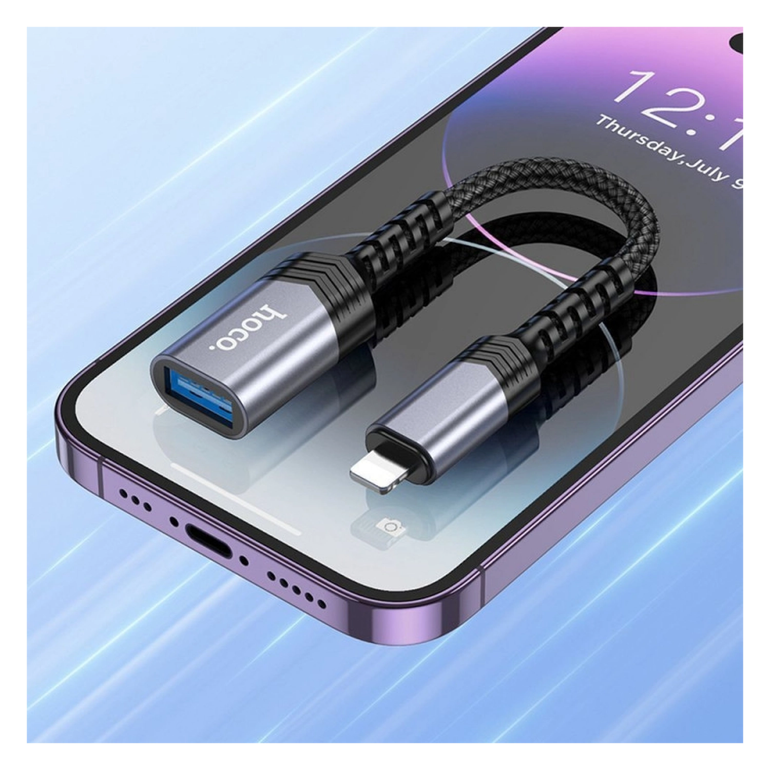 Hoco UA24 Apple Lightning naar USB-A Female USB2.0 Converter afbeelding 8