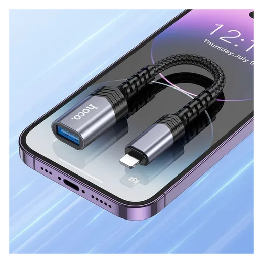 Hoco UA24 Apple Lightning naar USB-A Female USB2.0 Converter afbeelding 8