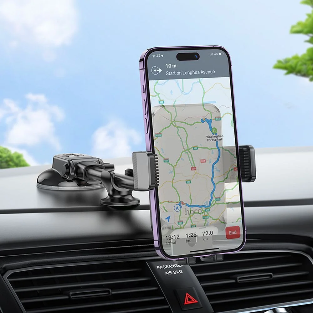 Hoco H27 360° Verstelbare Raam / Dashboard Telefoonhouder Auto Zwart afbeelding 3