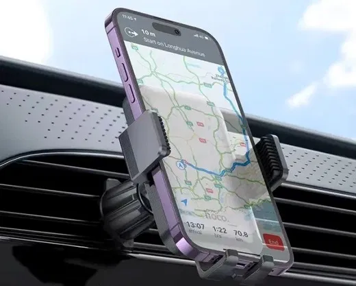 Hoco H26 360° Verstelbare Ventilatierooster Telefoonhouder Auto Zwart afbeelding 3