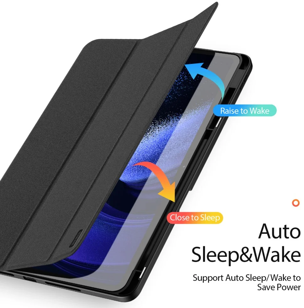Dux Ducis Domo Xiaomi Pad 6 Max Hoes Tri-Fold Book Case Zwart afbeelding 5