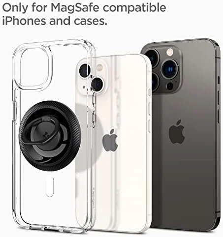 Spigen O-Mag Magnetische MagSafe Vinger Ring Houder Standaard Carbon afbeelding 3