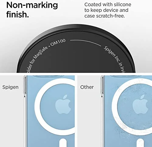 Spigen O-Mag Magnetische MagSafe Vinger Ring Houder Standaard Carbon afbeelding 8