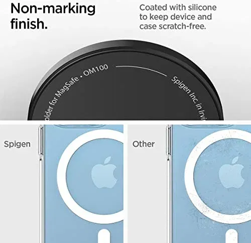 Spigen O-Mag Magnetische MagSafe Vinger Ring Houder Standaard Carbon afbeelding 8