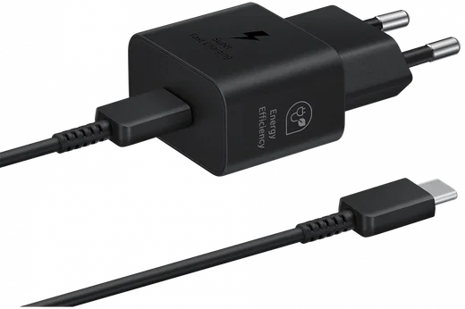 Originele Samsung 25W Efficiency Adapter met USB-C Kabel 1 Meter Zwart afbeelding 1