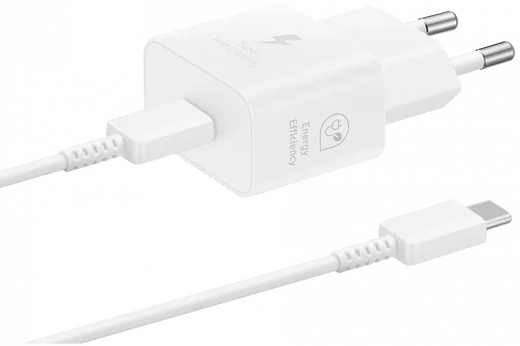 Originele Samsung 25W Efficiency Adapter met USB-C Kabel 1 Meter Wit afbeelding 1