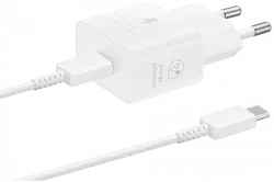 Originele Samsung 25W Efficiency Adapter met USB-C Kabel 1 Meter Wit afbeelding