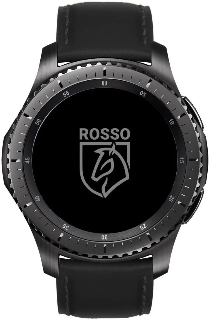 Rosso Deluxe Universeel Smartwatch/Horloge Bandje 18MM Echt Leer Zwart afbeelding 2