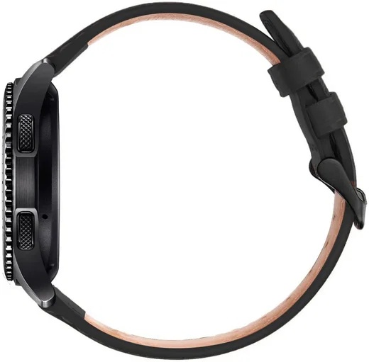 Rosso Deluxe Universeel Smartwatch/Horloge Bandje 18MM Echt Leer Zwart afbeelding 4