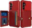 Samsung Galaxy S23 FE 3 in 1 Back Cover Portemonnee Hoesje Rood