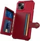 Apple iPhone 15 3 in 1 Back Cover Portemonnee Hoesje Rood afbeelding 10