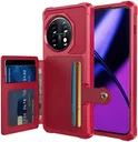 OnePlus 11 3 in 1 Back Cover Portemonnee Hoesje Rood