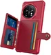 OnePlus 11 3 in 1 Back Cover Portemonnee Hoesje Rood afbeelding 2