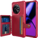 OnePlus 11 3 in 1 Back Cover Portemonnee Hoesje Rood