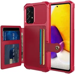 Samsung Galaxy A53 3 in 1 Back Cover Portemonnee Hoesje Rood afbeelding