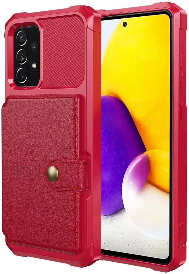 Samsung Galaxy A53 3 in 1 Back Cover Portemonnee Hoesje Rood afbeelding 2