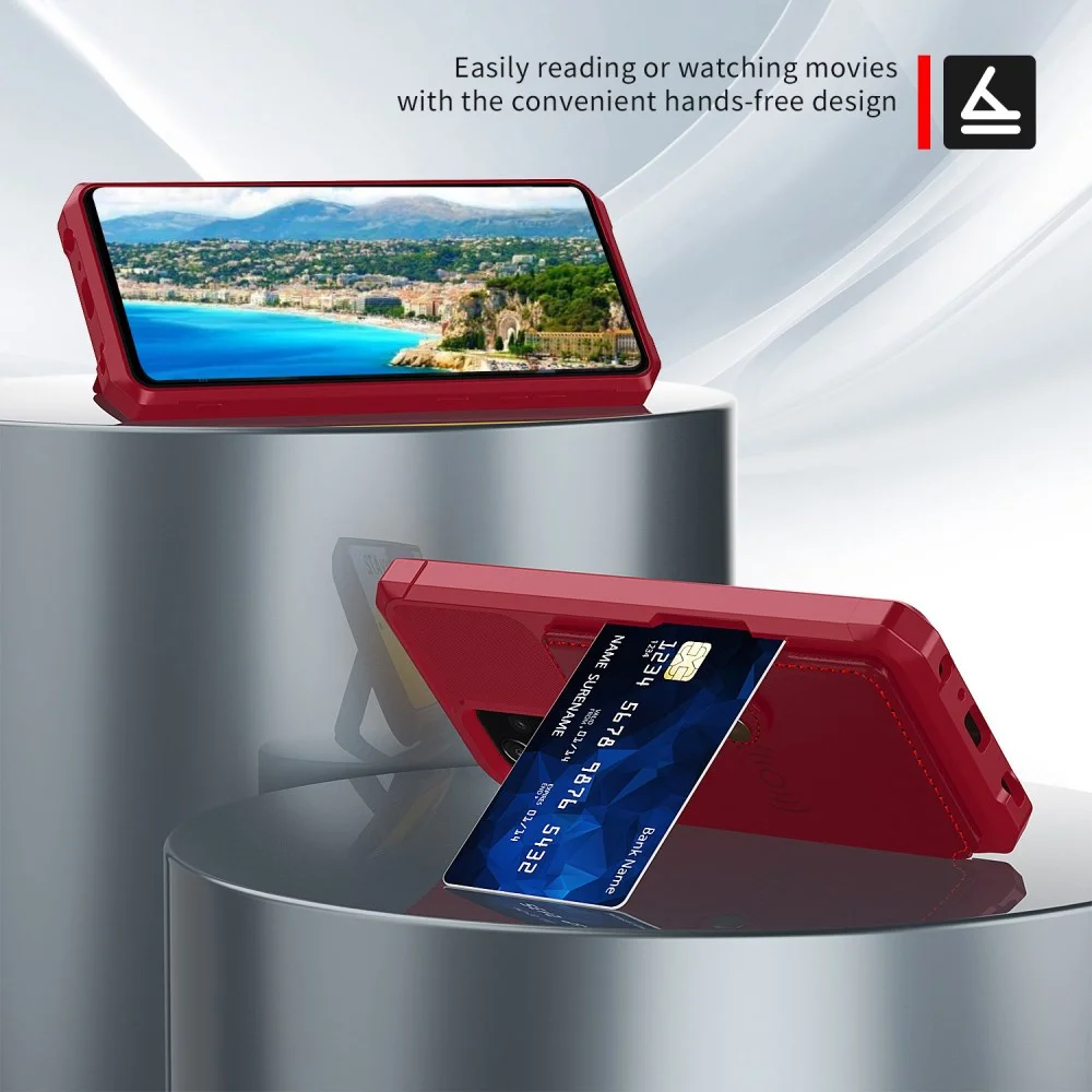 Samsung Galaxy A53 3 in 1 Back Cover Portemonnee Hoesje Rood afbeelding 5