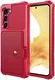 Samsung S23 Plus 3 in 1 Back Cover Portemonnee Hoesje Rood afbeelding 2