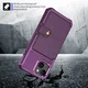 Apple iPhone 15 3 in 1 Back Cover Portemonnee Hoesje Paars afbeelding 8
