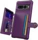 Google Pixel 7 Pro 3 in 1 Back Cover Portemonnee Hoesje Paars afbeelding 2