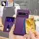 Google Pixel 7 Pro 3 in 1 Back Cover Portemonnee Hoesje Paars afbeelding 5