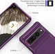 Google Pixel 7 Pro 3 in 1 Back Cover Portemonnee Hoesje Paars afbeelding 9