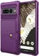 Google Pixel 7 Pro 3 in 1 Back Cover Portemonnee Hoesje Paars afbeelding 3