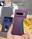 Google Pixel 8 Pro 3 in 1 Back Cover Portemonnee Hoesje Paars afbeelding 4