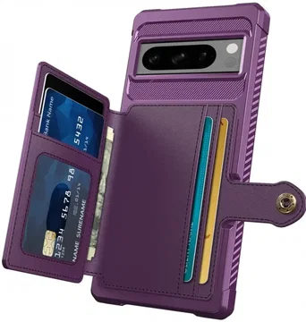 Google Pixel 8 Pro 3 in 1 Back Cover Portemonnee Hoesje Paars