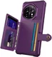 OnePlus 11 3 in 1 Back Cover Portemonnee Hoesje Paars afbeelding 2