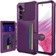 Samsung Galaxy A34 3 in 1 Back Cover Portemonnee Hoesje Paars