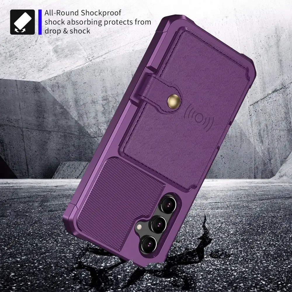 Samsung Galaxy A34 3 in 1 Back Cover Portemonnee Hoesje Paars afbeelding 7