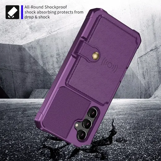 Samsung Galaxy A34 3 in 1 Back Cover Portemonnee Hoesje Paars afbeelding 7