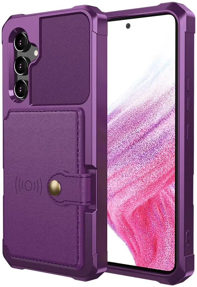 Samsung Galaxy A34 3 in 1 Back Cover Portemonnee Hoesje Paars afbeelding 9