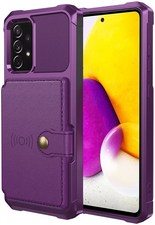 Samsung Galaxy A53 3 in 1 Back Cover Portemonnee Hoesje Paars afbeelding 2