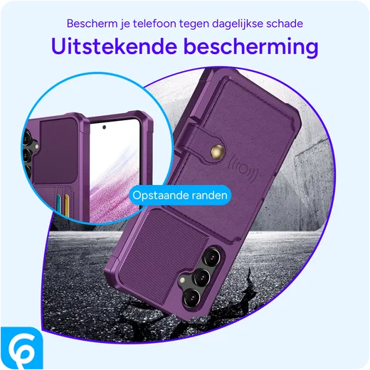 Samsung Galaxy A54 3 in 1 Back Cover Portemonnee Hoesje Paars afbeelding 6