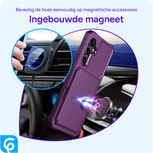 Samsung Galaxy A54 3 in 1 Back Cover Portemonnee Hoesje Paars afbeelding 9