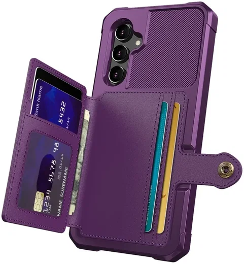 Samsung Galaxy A54 3 in 1 Back Cover Portemonnee Hoesje Paars afbeelding 2