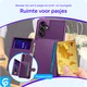 Samsung Galaxy A54 3 in 1 Back Cover Portemonnee Hoesje Paars afbeelding 3
